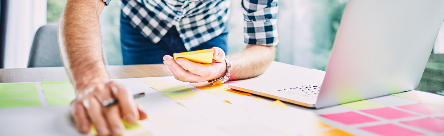 employee happily engaged in work