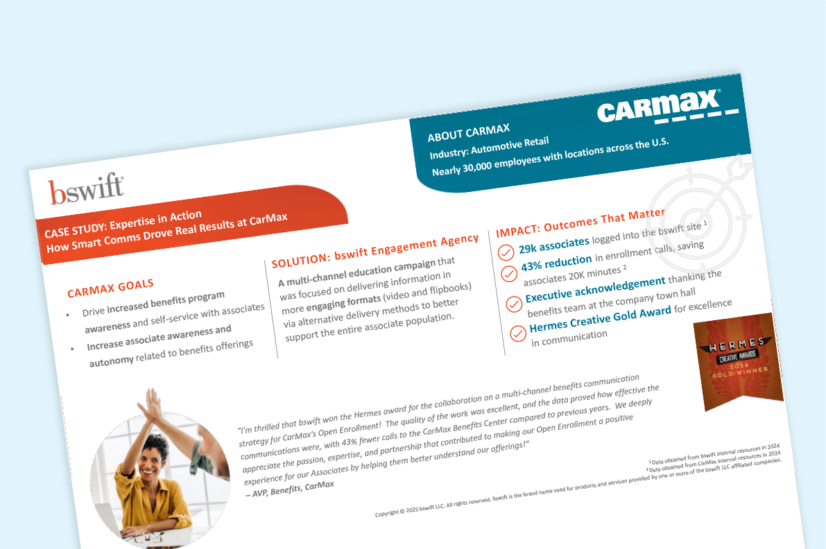 CarMax case study, employee benefits communication thumbnail image