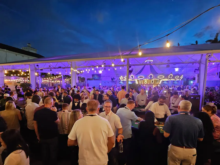HR pros at the Carousel Lounge party at the bswift conference, Idea Exchange 2025