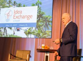 Aetna Chairman and CEO Mark T. Bertolini speaks at the Idea Exchange by bswift conference in May 2017.