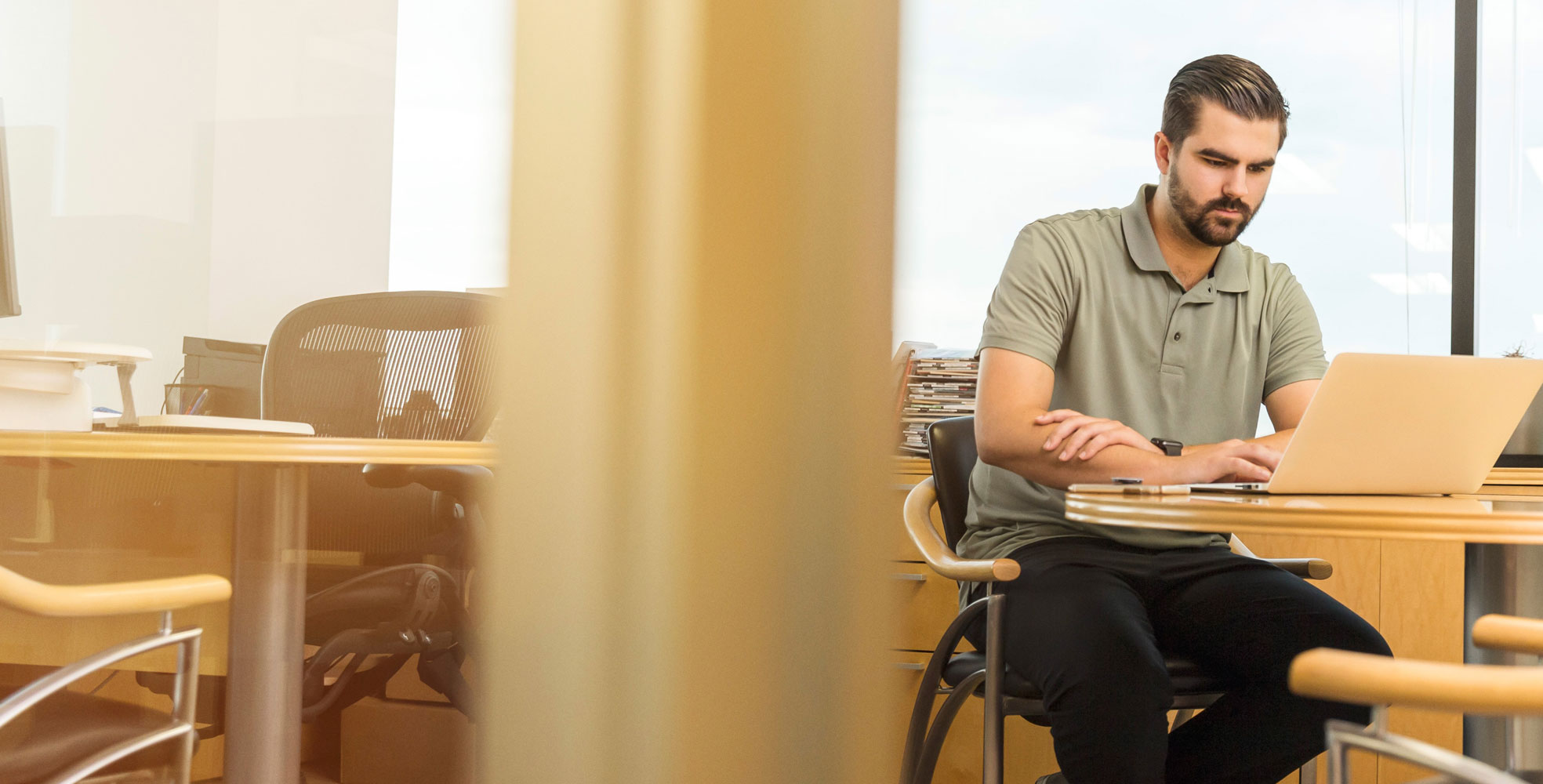 Man working at desk