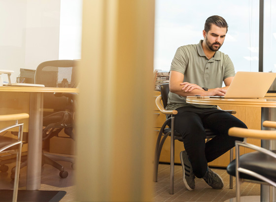 Man working at desk