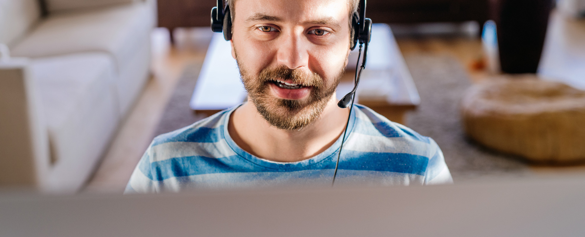 Employee working from home