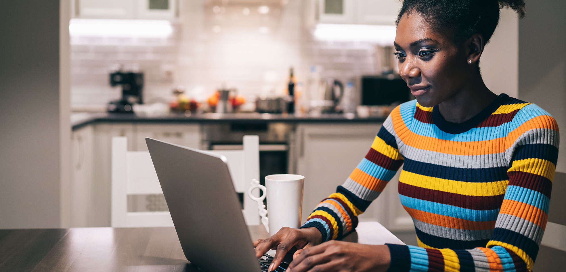 Woman working from home