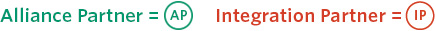 Alliance Partner = AP Integration Partner = IP