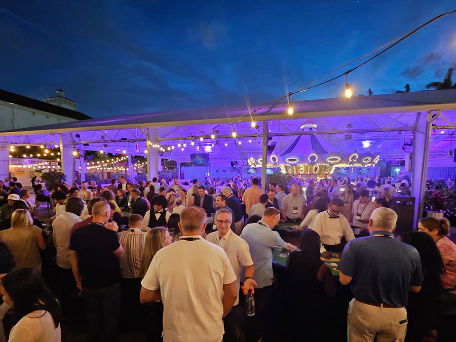 HR pros at the Carousel Lounge party at the bswift conference, Idea Exchange 2025